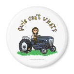 Light Blue Farmer Girl Fridge Magnets