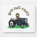 Light Blue Farmer Girl Mouse Pads
