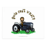 Light Blue Farmer Girl Post Cards