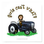 Light Blue Farmer Girl Posters