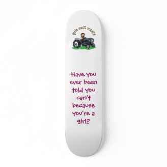 Light Blue Farmer Girl Skate Board Deck
