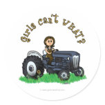Light Blue Farmer Girl Stickers