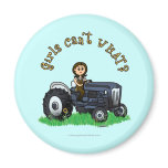 Light Blue Farmer Refrigerator Magnet