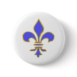 light blue fleur de lis buttons