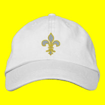 Light Blue  Fleur De Lis Embroidered Hat embroidered hats