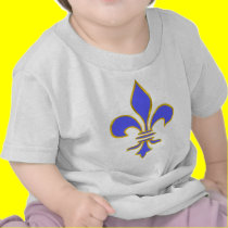 Light blue fleur de lis t-shirts