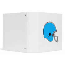 Light Blue Football Helmet 3 Ring Binder
