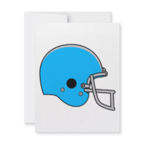 Light Blue Football Helmet Custom Invites
