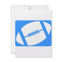 Light Blue Football Personalized Invite
