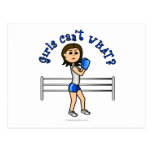 Light Blue Girl Boxer Post Cards