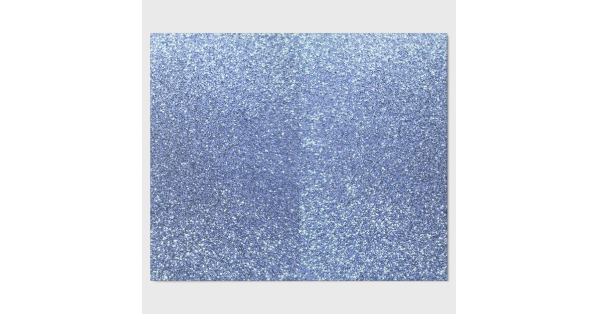 Light blue glitter wrapping paper Zazzle