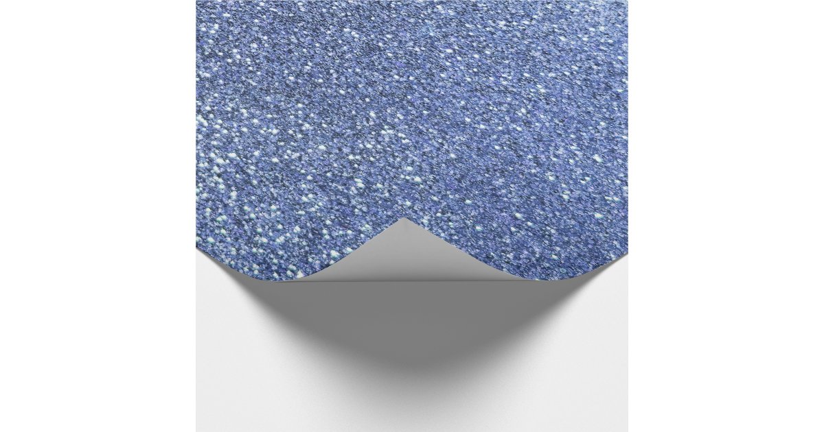 Light blue glitter wrapping paper Zazzle
