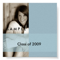Light Blue Graduation Photo Autograph Poster posters