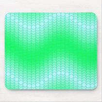 Light Blue Green Dot Wave mousepads