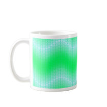 Light Blue Green Dot Wave mugs by christigmc Light Blue Green Dot Wave mugs