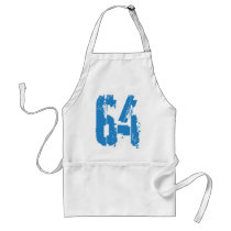 LIGHT BLUE GRUNGE STYLE NUMBER 64 aprons