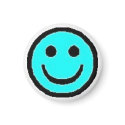 Light Blue Happy Face magnets by aphrica Light Blue Happy Face magnets