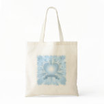 Light Blue Heart Design Small Canvas Bag
