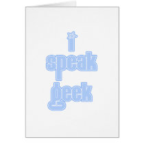 Light Blue I Speak Geek cards
