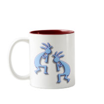 Light Blue Kokopelli mugs by CulturalPerspective4 Light Blue Kokopelli mugs