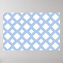 Light Blue Lattice on White