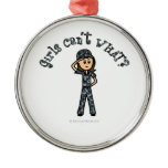 Light Blue Navy Girl Christmas Tree Ornament