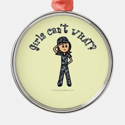 Light Blue Navy Girl Christmas Tree Ornaments
