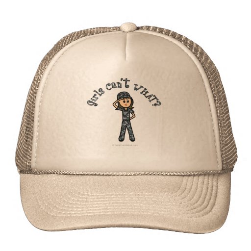 Light Blue Navy Girl Mesh Hat