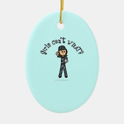 Light Blue Navy Girl Ornament