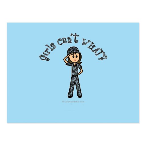 Light Blue Navy Girl Post Cards