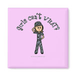 Light Blue Navy Girl Refrigerator Magnets