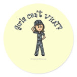 Light Blue Navy Girl Sticker