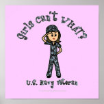 Light Blue Navy Veteran Girl Print