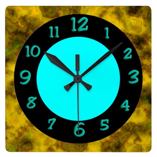 Light Blue Paint Clock Face Zazzle