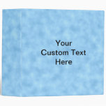 Light Blue Pattern with Custom Black Text. 3 Ring Binder