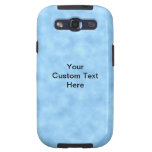 Light Blue Pattern with Custom Black Text. Samsung Galaxy SIII Case