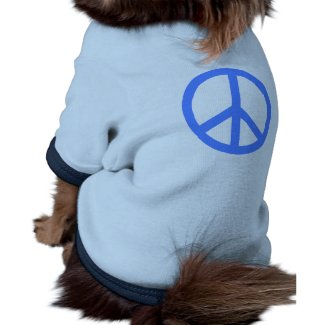 Light Blue Peace Doggie T Shirt