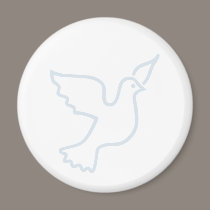 Light Blue Peace Dove magnets