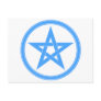 Light Blue Pentacle Pentagram Post Card