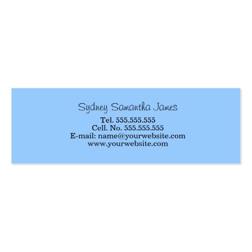 Light Blue Profile Card Business Card Templates (front side)