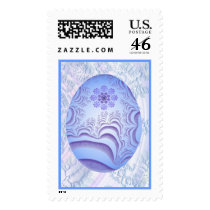 Light Blue & Purple Painted Egg postage