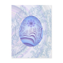 Light Blue & Purple Painted Egg postcards