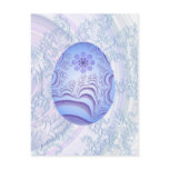 Light Blue &amp; Purple Painted Egg Postcard