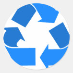light blue recycle stickers