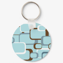 light blue retro squares keychains by ValeriesGallery light blue retro squares keychains