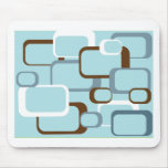 light blue retro squares mouse pad