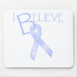 Light Blue Ribbon Mouse Pads