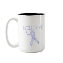 Light Blue Ribbon mugs