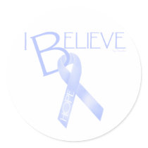 Light Blue Ribbon stickers
