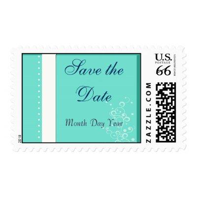 LIght blue ...save the date Postage Stamp